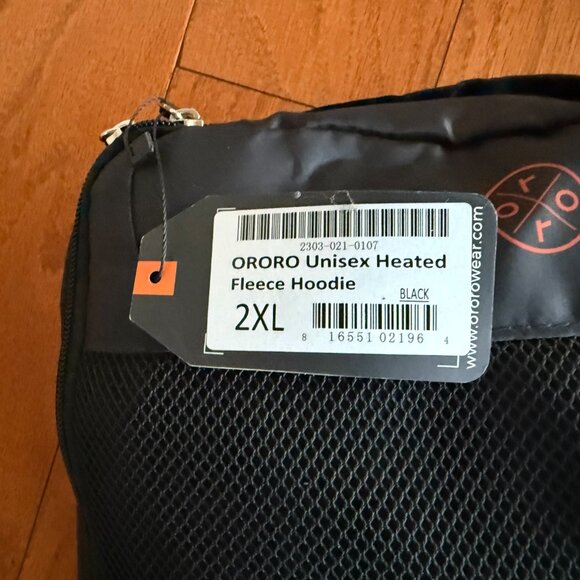 ORORO Unisex Heated Fleece Hoodie with 3Heating Zones, Fleece Hooded - Picture 8 of 9